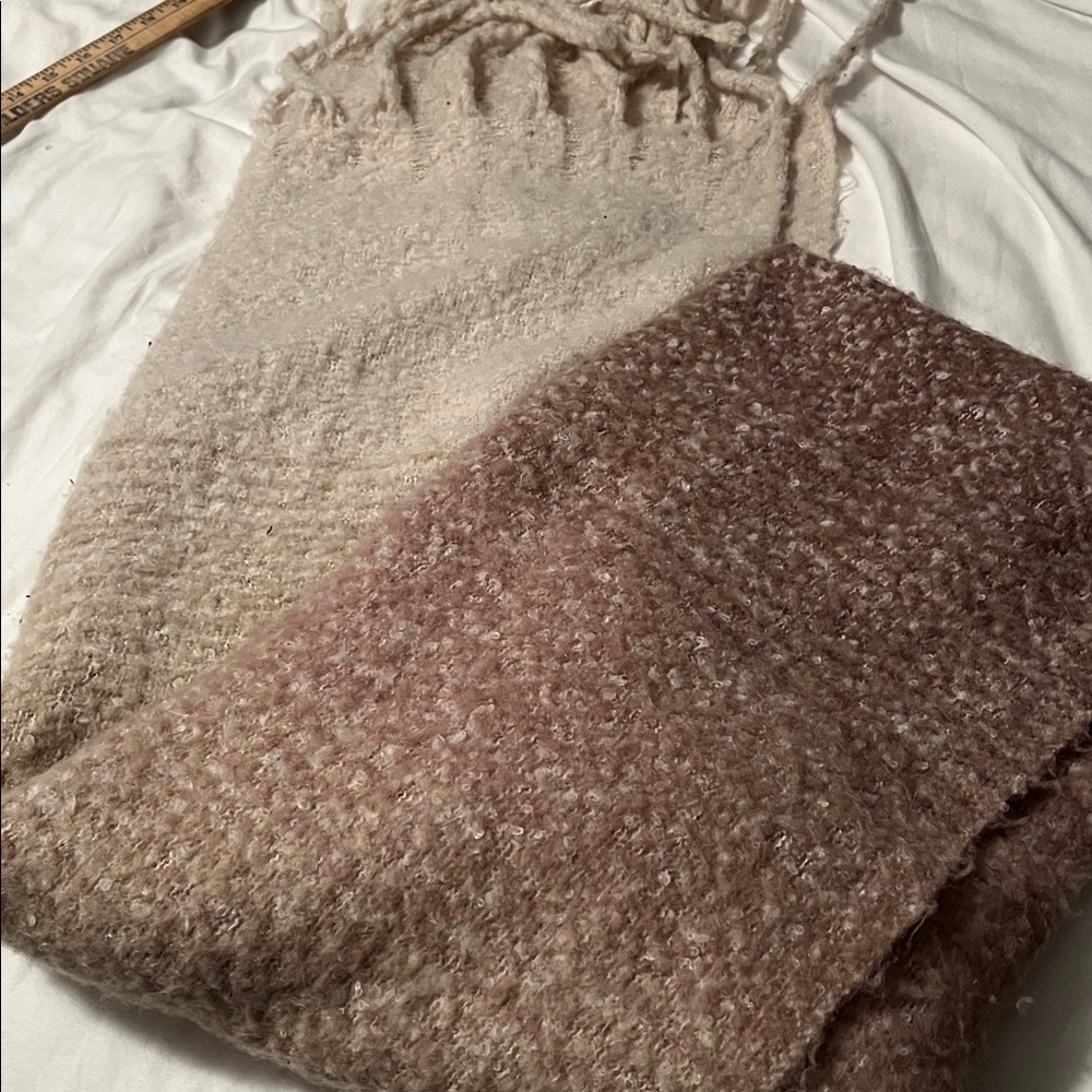 Mer Sea oversized ombré blanket shawl/ scarf.